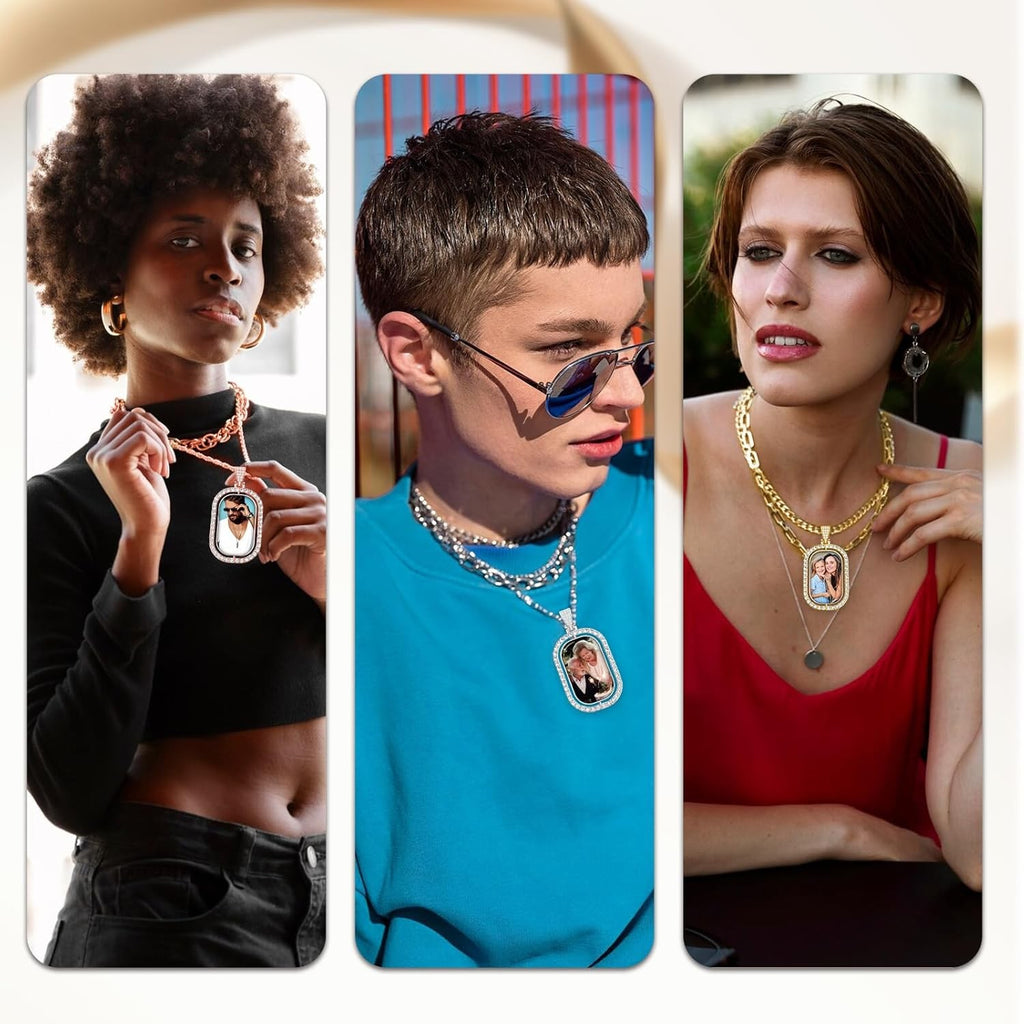 Heart Mood Locket Necklace for Girls Kids Locket Color Changing Necklace Stainless Steel Temperature Sensing Mood Heart Shape Photo Pendant Birthday Valentines Gift