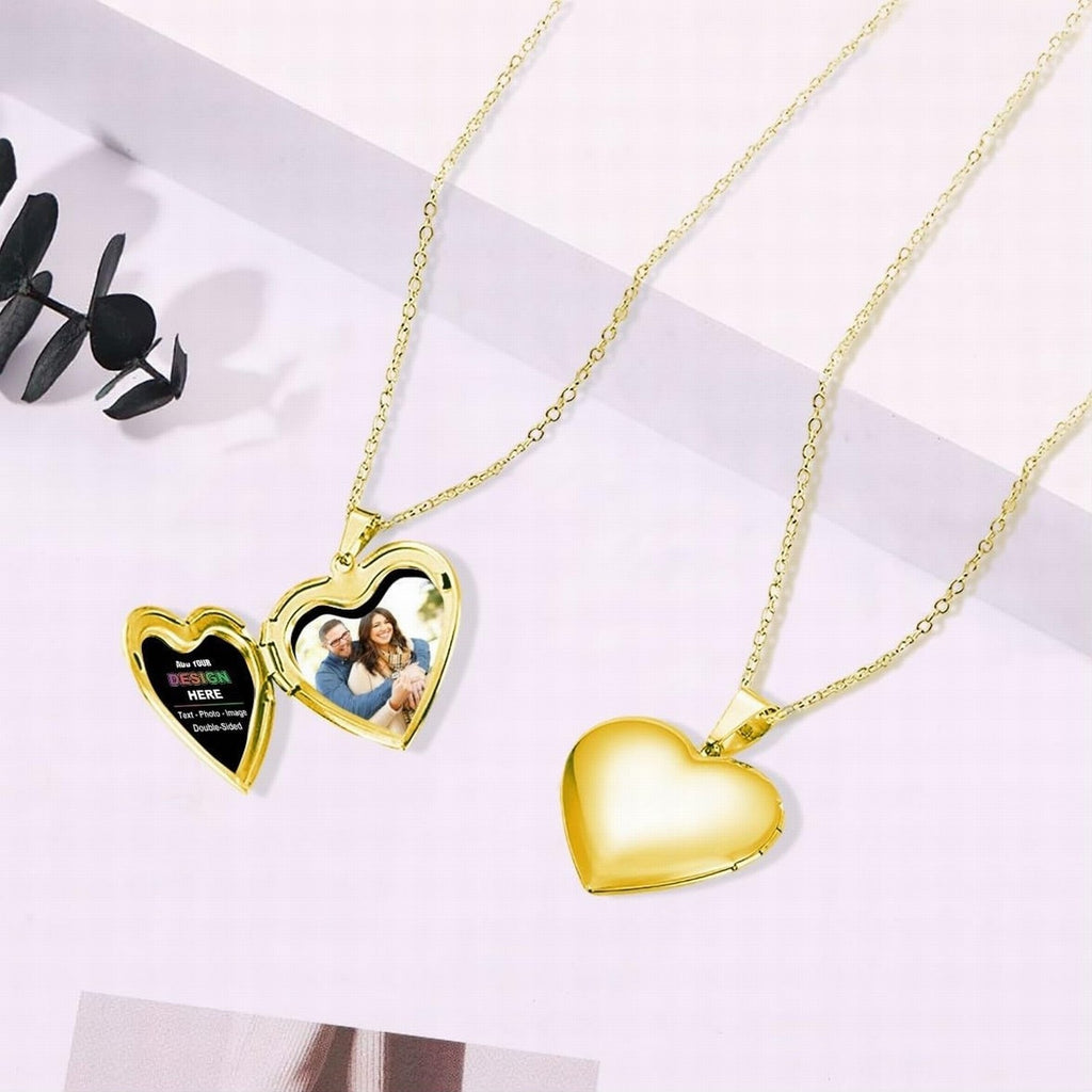 Personalized Photo Image Locket Pendant Round Locket Necklace That Holds Picture Custom Mothers Neclace with Any Memory Photo Locket Necklace Gifts for Mom