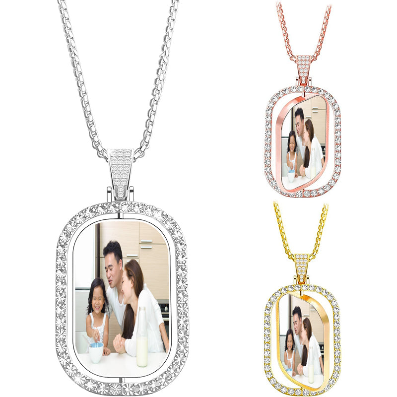 Personalized Heart-Shaped Custom Photo Pendant in Filled with 4-Page Heart Locket