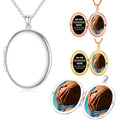 Engraved Envelope Locket Necklace, Photo Necklace, Picture Necklace, Gift for Mom, Couple Necklace, Secret Necklace, FN-181