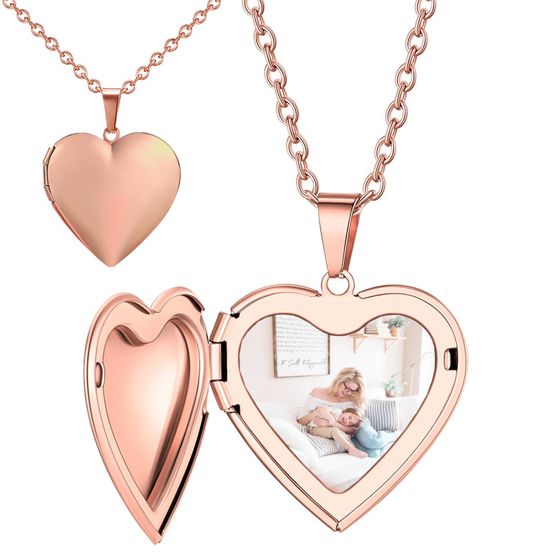 Custom Circle Chain Big Pendant with Wing, Circle Picture Necklace Personalized Photo for Man Women, Customized Photo Memorial Necklace Gifts for Christmas Birthday Family