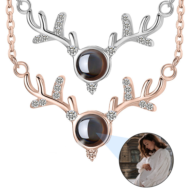 Custom Photo Projection Necklace, Love Heart Picture Pendant, Minimalist Personalized Jewelry, Secret Message Keepsake, Memory Gift for Mum