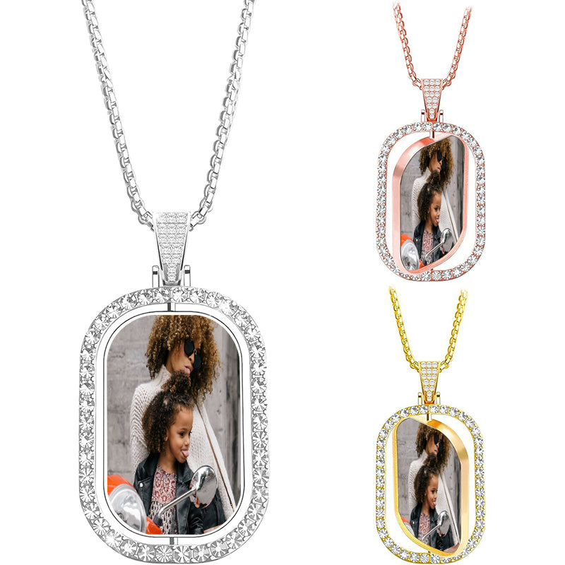 Black Cat in Heart Pendant Necklace - 316L Stainless Steel Silver or | Custom Name date or short text engraved charm with o link chain