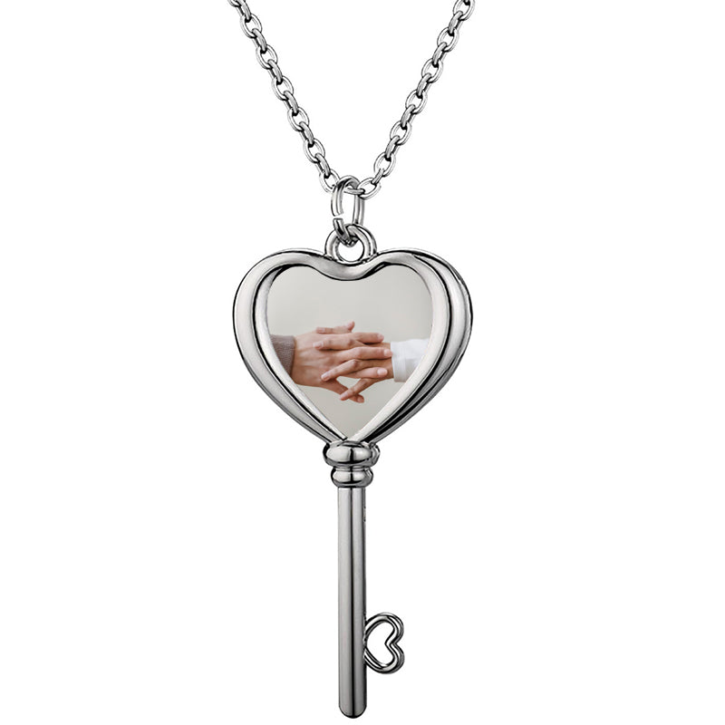 Personalized Projection Photo Necklace for Men, Custom Necklace Men with Picture, Gift for Dad, Gifts for Teenage Boys,Father's Day Gifts