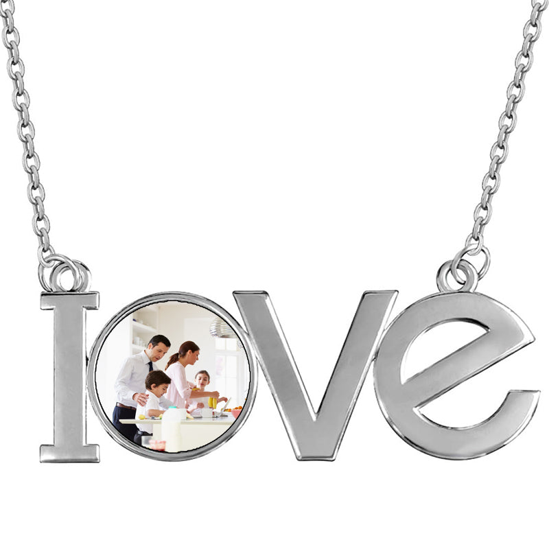 Customizable Pet Necklace with Picture Engraved Pet Necklace Pet Name Necklace with Dog Picture Inside Pet Memorial Necklace From Photo