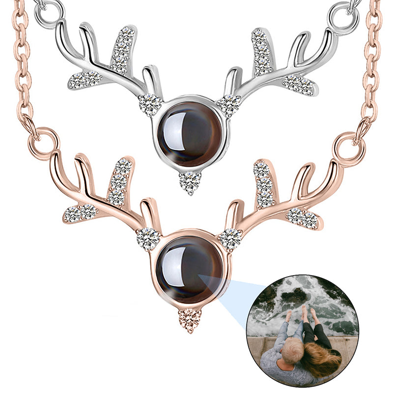 Custom Photo Memorial Necklace, Eye Projection Necklace, Infinite Love Necklace, Necklace for Woman, Photo Inside Jewelry, Gift for her