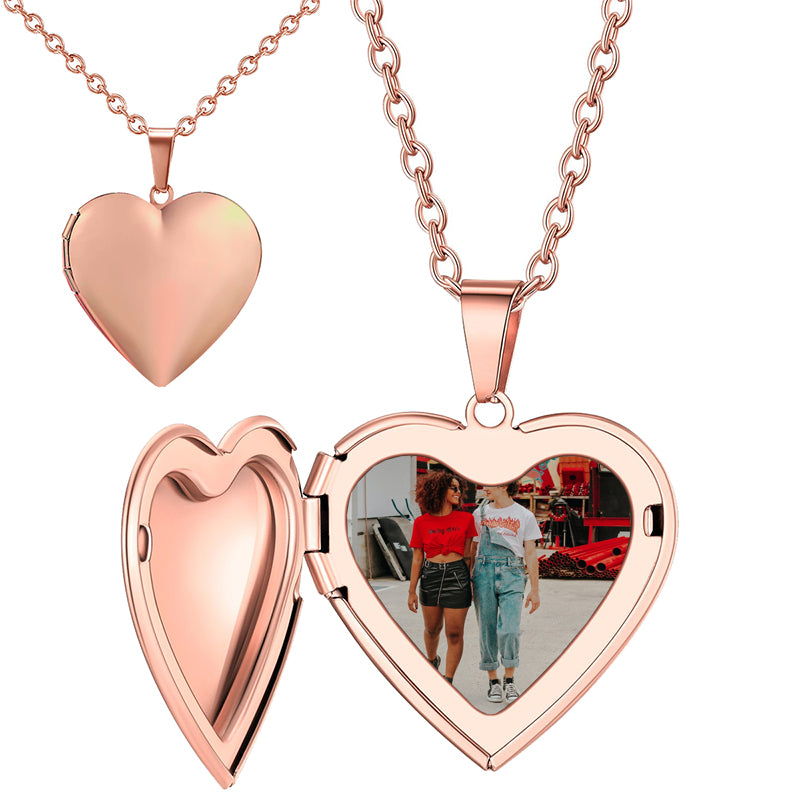 Hidden Photo Pendant Necklace, Heat Activated Picture Jewelry, Personalized Keepsake Gift for Him Her