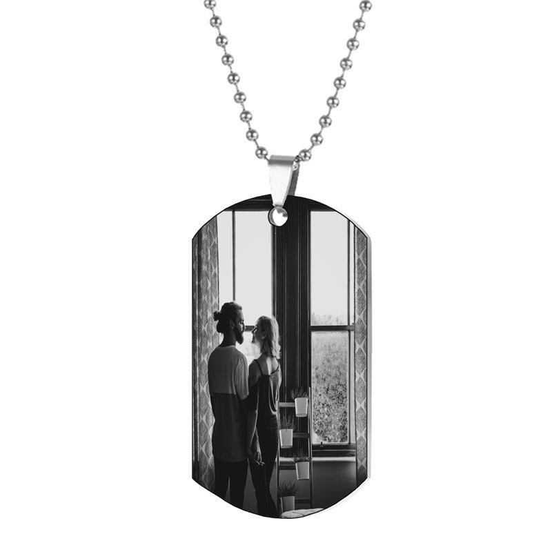 Engraved Heart Locket Necklace with Photo: Personalized Stainless Steel Jewelry