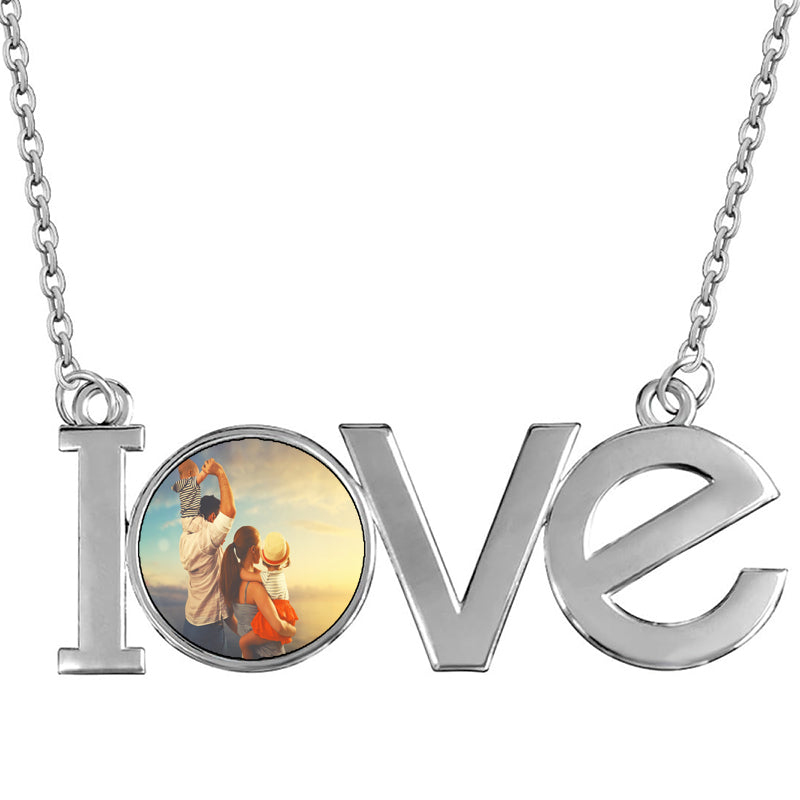 Silver Photo Necklace | Custom Photo Pendant | Personalized Gift | Gift for Parent | Sterling Silver Necklace | Personalized Photo Jewelry