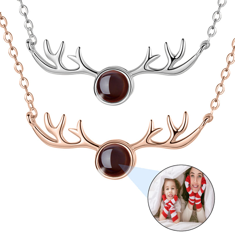 Heart Shape Photo Projection Necklace, Personalized Photo Necklace, Memorial Photo Pendant, Gift for Her, Mom Necklace, Valentine Day Gift