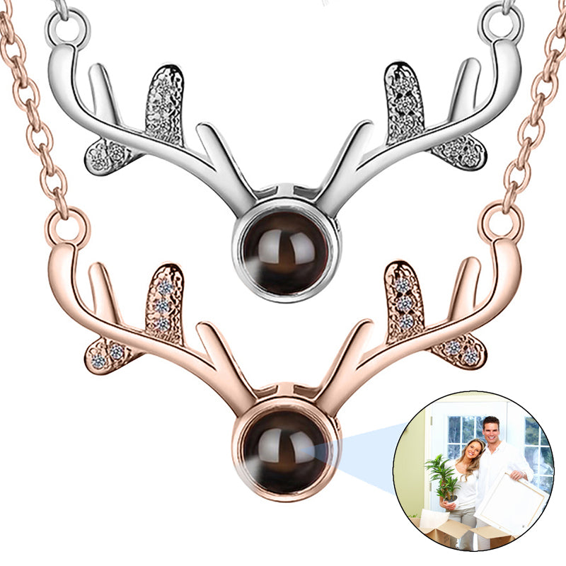 PERIMADE Custom Photo Projection Necklace ? Personalized Picture Wedding Pendant ? Sterling Silver Friendship Jewelry ? Best Friend Gift