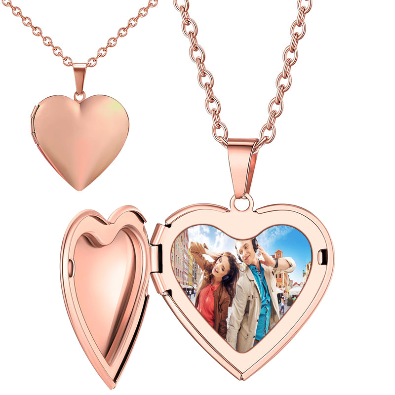 Diamond Dog Tag Photo Pendant Picture Pendant Necklace,  Real Solid or Silver