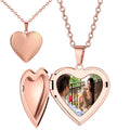 Silver Heart Locket Photo Necklace, Personalized Handmade Vintage Engraved Pendant, Romantic Keepsake Medallion Jewelry