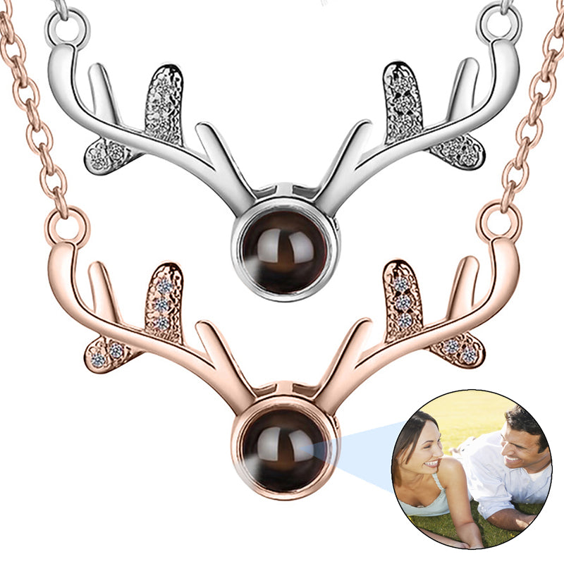 Mom Photo Projection Custom Necklace with Little Heart, Personalized Picture Necklace, Custom Mom Necklace, Gift For Mom, Mothers Day Gift