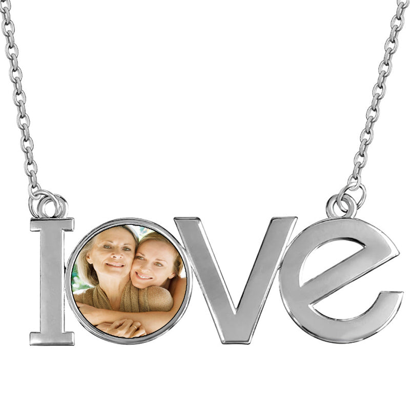 Personalized Oval Locket Necklace with Photo - Custom Engraved Memorial Jewelry - Photo Necklace - Mom Gift - Personalized Gift for Her