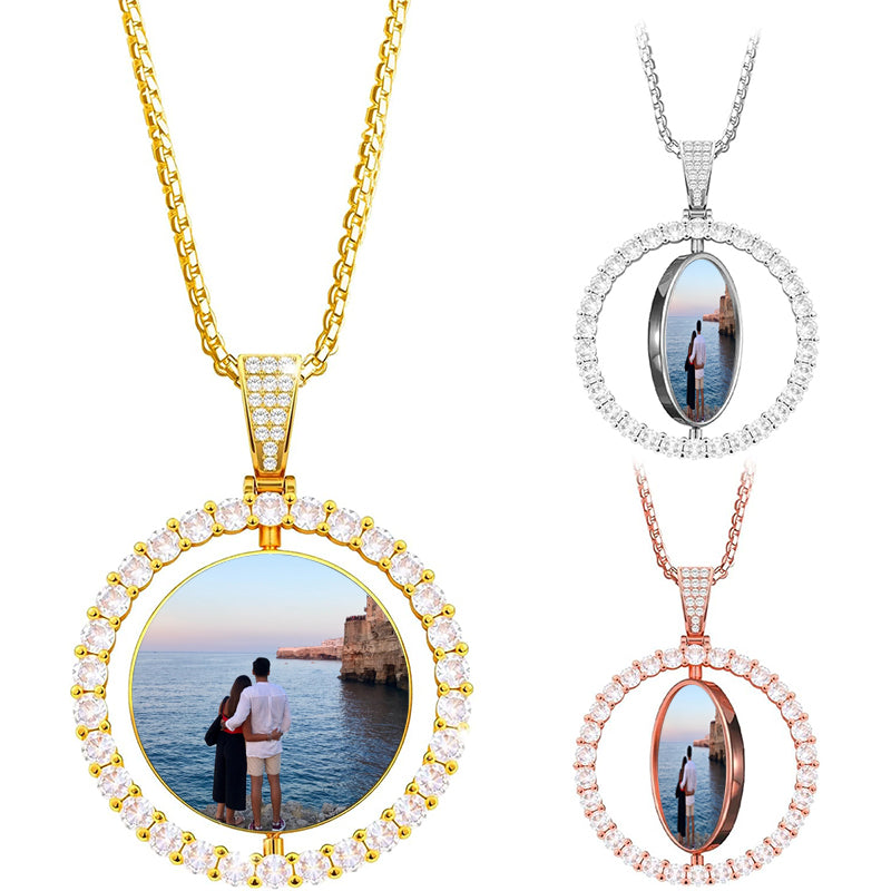 Double Sided JW Baptism Gift Heart Necklace Delicate Daisies "Dedicated To Jehovah" Personalized With Name & Baptism Date Antique Bronze