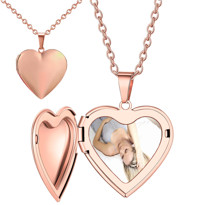 Custom Photo Necklace Heart, Photo Projection Necklace, Pet Projection Necklace Moon & Cross, Picture Necklace, Option