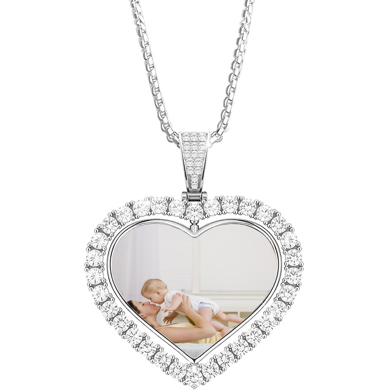 Birth Flower Picture Locket ¨C Personalized Photo Pendant, Custom Birth Month Floral Keepsake Jewelry