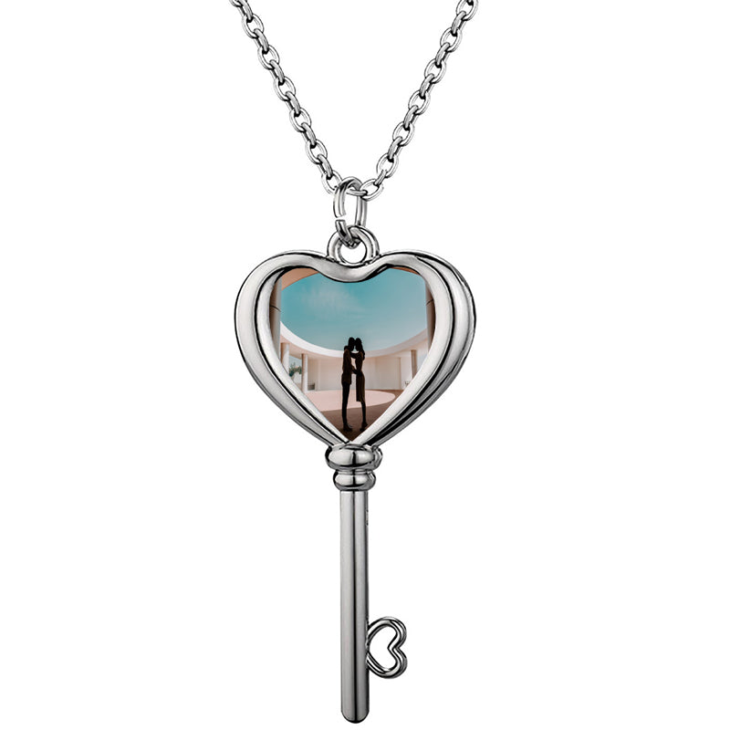 Custom Photo Locket Necklace, Personalized Engraved Name Pendant, Picture Flip Necklace, Christmas Gift for Women,Gift for Mom, Couple Gifts