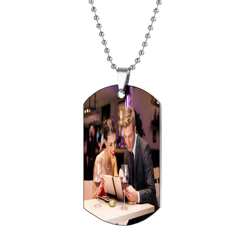 Personalized Crystal Heart Photo Necklace: Custom Memorial Gift