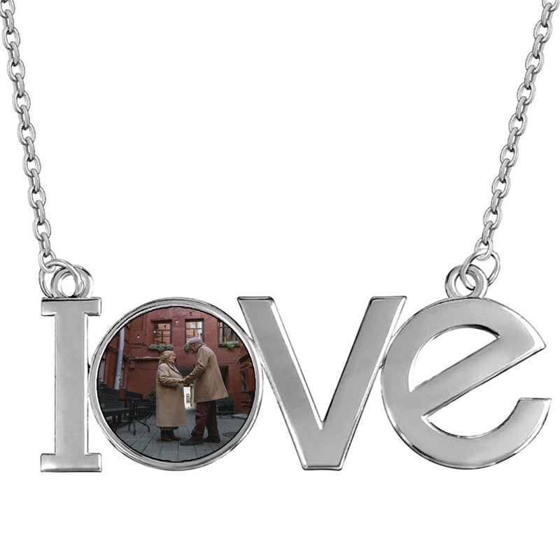 Handwriting Necklace, Locket Necklace with Photo, Engraved Locket, Silver Locket, Gift for Her, Personalized Gift, Personalized Jewelry