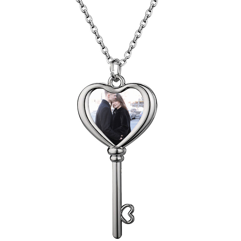 Angel Wing Locket Necklace That Hold Picture Photo 925 Sterling Silver Heart Locket Pendant For Women Engraved Forever in My Heart Birthday Gifts