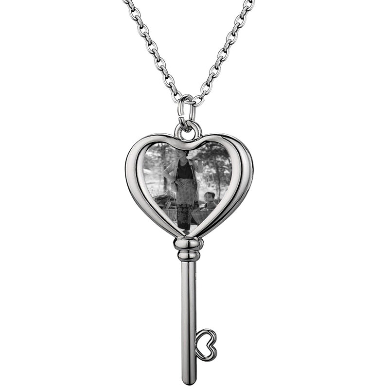 Custom Initial Heart Charm Necklace, Silver or - Initial Jewelry - Charm Necklace for Her - Gifts for Mom