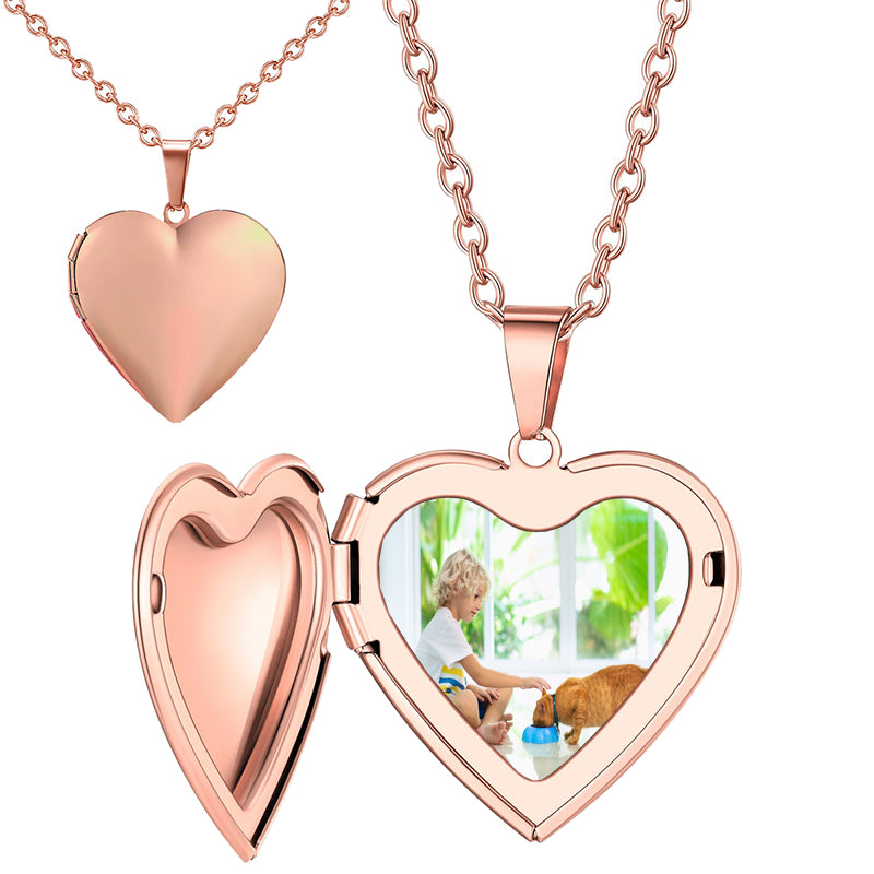 Custom Photo Engraved Dog Tag Pendant - Personalized Dog Tags for Men and Women, in Solid Yellow, White, or Sterling Silver, 4 Sizes