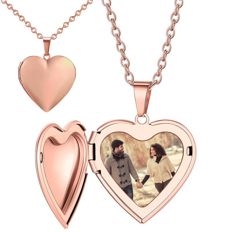 PERIMADE Silver Astronaut Space Projection Necklace ? One Hundred Language Jewelry ? Custom Memorial Photo Pendant ? Moon Star Couple Gift