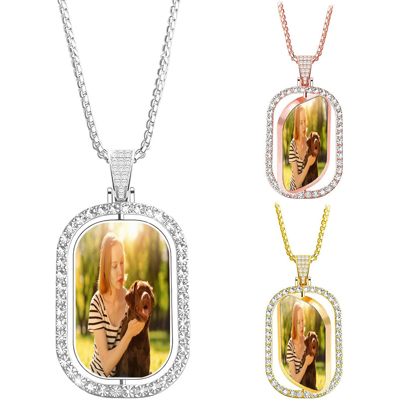 Men's silver initial necklace / waterproof stainless steel black square letter pendant necklace for men or women / personalized men's gift