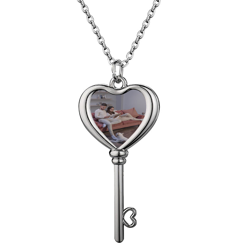 Photo Projection Necklace With Picture Inside, Memorial Jewelry, Personalized Gift