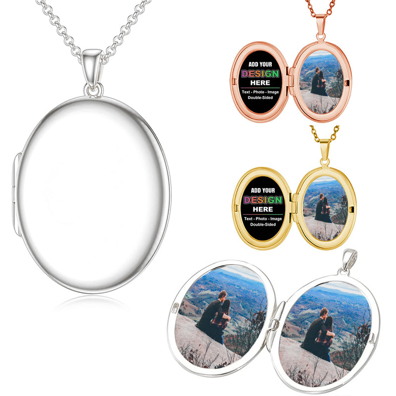 Mother's Day Gifts Personalized Photo Projection Necklace Sterling Silver Heart/Celtic Knot/Infinity/Butterfly/Dragonfly/Sunflower Pendant Necklace Jewelry Romantic Gifts for Women