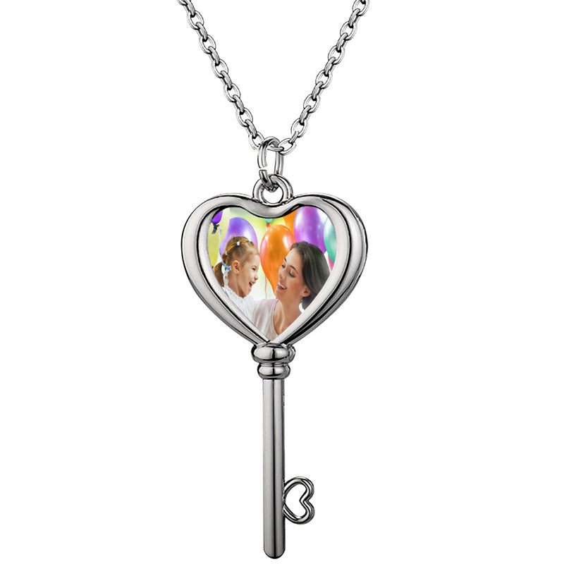 Mermaid Shaped Pendant With Custom Photo, Personalized Projection Pendent For Her, Customized Remembrance jewelry For Her, Photo Necklace