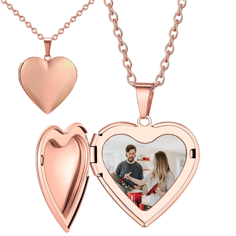 Personalized Photo Image Locket Pendant Round Locket Necklace That Holds Picture Custom Mothers Neclace with Any Memory Photo Locket Necklace Gifts for Mom