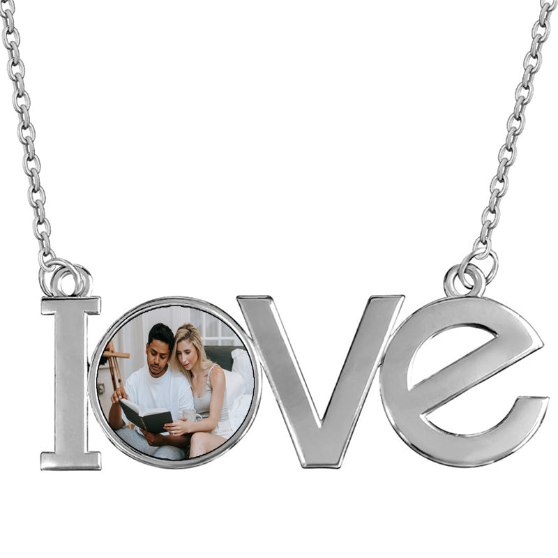 Personalized Eye Necklace,Engraved Eye Photo Necklace for Him/Her,Picture Necklace,Father's Day Gifts, Gifts for Boyfriend,Couple necklace