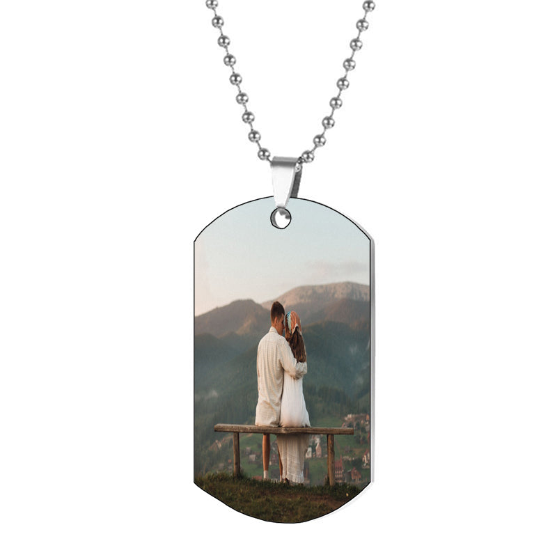 Custom Name Necklace, Personalized Nameplate Necklace, Coordinates Bar Necklace | Fill, Sterling Silver | LN140_35_H