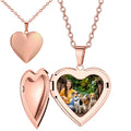 Custom Photo Heart Pendant Necklace: Engraved Finish