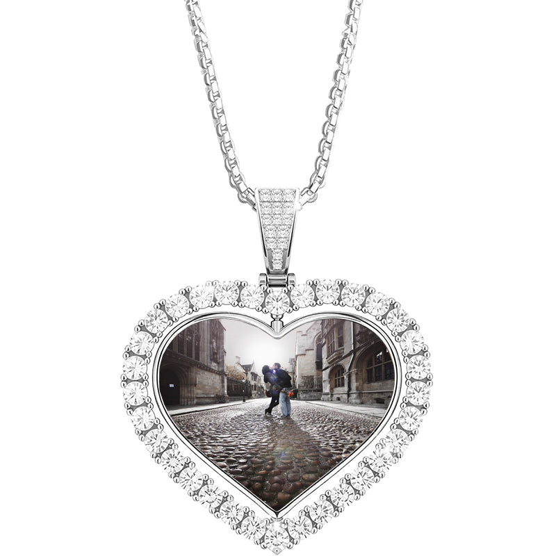 Personalized Oval Fingerprint Photo Picture Text Engraving Custom Dog Tag Urn Memorial Pendant for Ashes Cremation w/Rolo Chain Necklace 21''