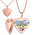 Heart Locket Photo Necklace, Personalized Heart Locket, Custom Engraved 4 Picture Locket Gift for Mom, Valentines Gift for Wife Girl Friend