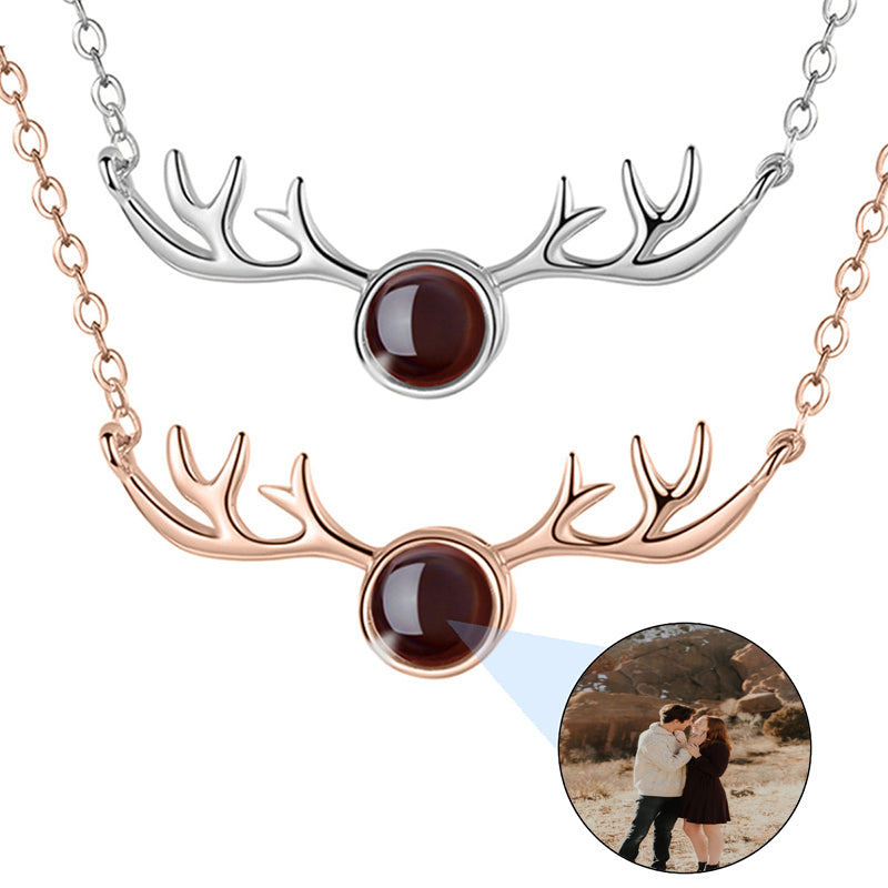 Ear Shape Photo Projection Necklace, Personalized Photo Necklace, Memorial Photo Pendant, Gift for Pet Lover, Custom Pet Photo Necklace