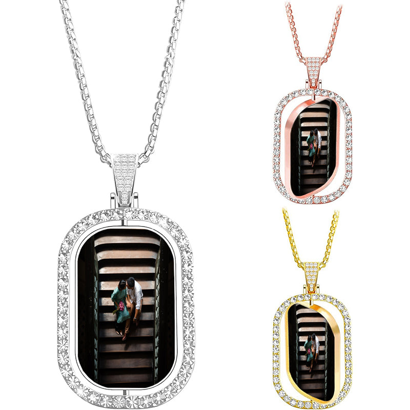 Personalized Fingerprint Photo Engraving Custom Dog Tag Key Chain or Necklace 24 in