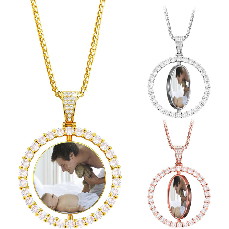 Custom Vintage Locket Necklace with Photo, Memorial Photo Locket, Photo Necklace with Letter Charm , Wedding Gift, Christmas GIft, Mom Gift