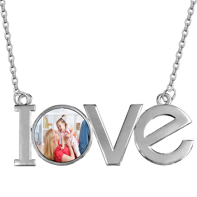 MeiceM Custom Pet Portrait Necklace,Fur Life Pendant for Dogs,Engraved Dog Cat Necklace Pendant,Customized Round Disc Photo,Pet Remembrance Jewelry