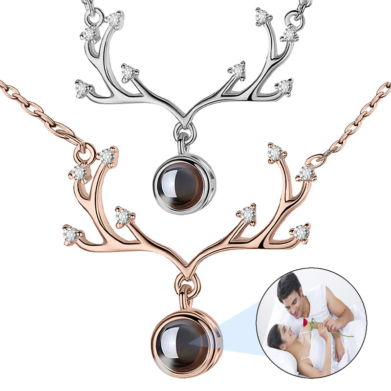 & Solid Medallion Pendant Necklace with Personalized Picture Photo Memory CZ Charm Custom Jewelry Gift for Men Women Her Him