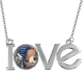 Sterling Silver Personalized 2 Names Necklace with 2 Heart Simulated Birthstone Couple Pendant Necklace for Women