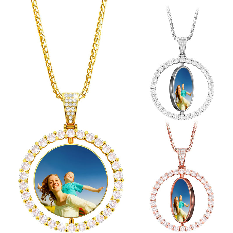 Custom Engraved Necklace for Men, Personalised Name Message Pendant Jewelry, Silver Stainless Necklace, Christmas Gift for Him Dad, Birthday