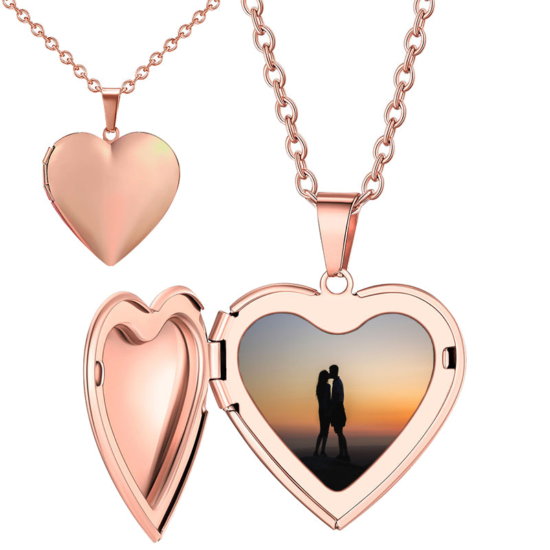 Custom Locket Necklace with Engraved Letter,Personalized Photo Pendant, Engravable Memorial Jewelry, Anniversary Gift for Her, Keepsake Gift