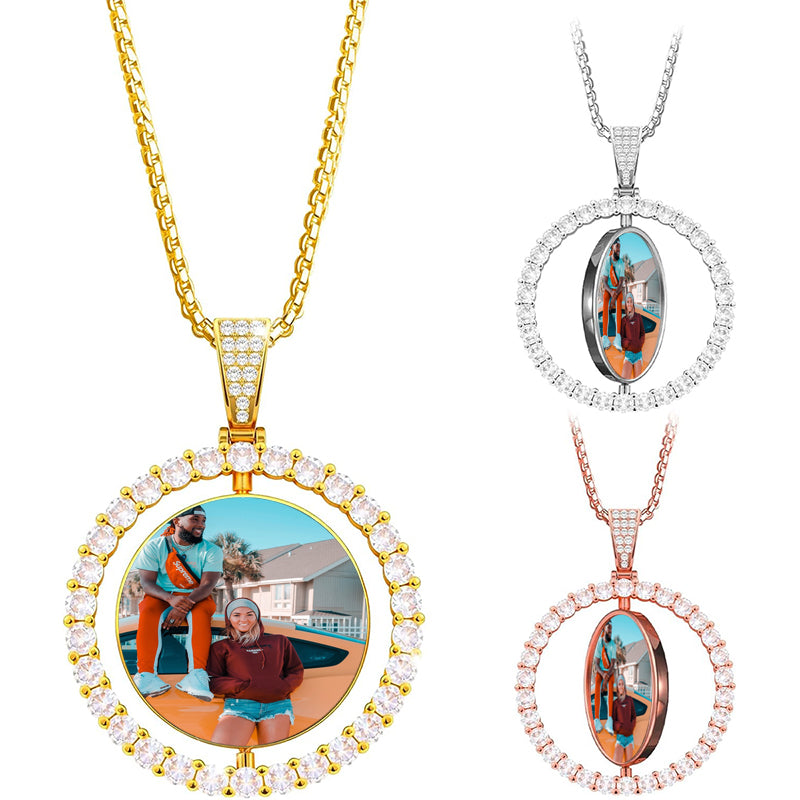 Custom Angel Pendant - Photo Jewelry - Silver Angel Necklace - Personalized Photo Necklace - Memorial Necklace - 25 mm / 1 inch Circle