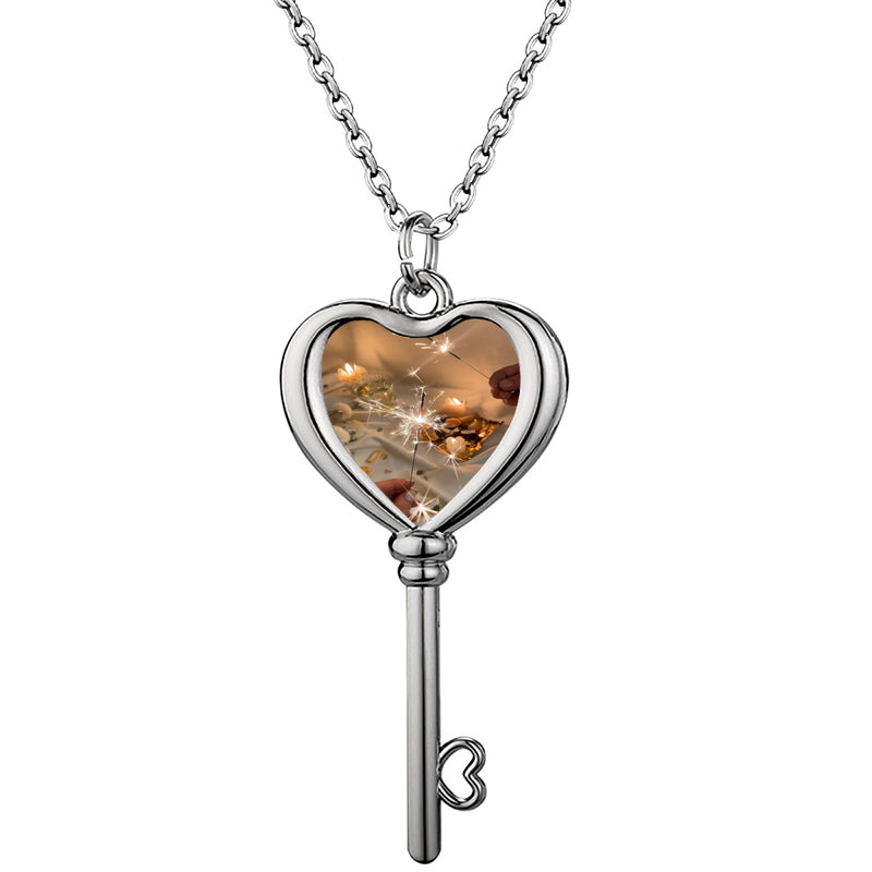 Islamic Arabic Allah Photo Locket Necklace Personalized With Picture Message Gift for Muslim Men Women