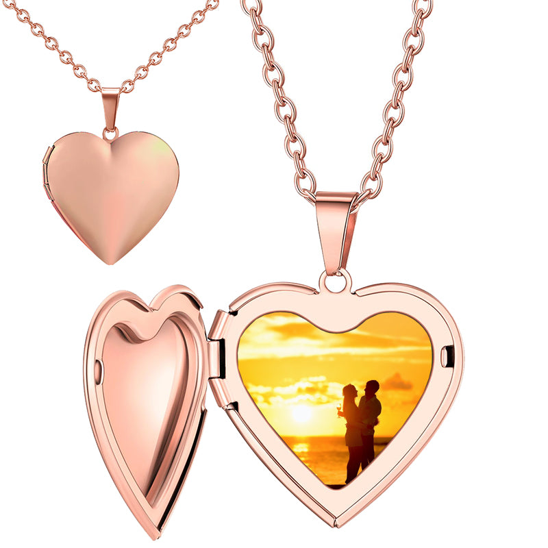 Infinity Projection Photo Necklace in / Silver / Rose , Personalized Photo Necklace Sterling Silver Custom Girlfriend Choker